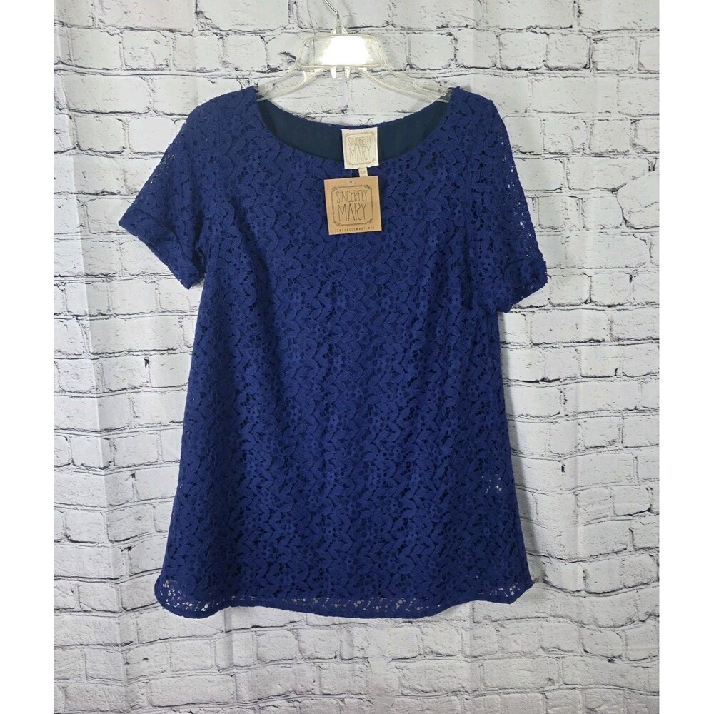 Sincerely Mary Women's S/M Navy Blue Tunic Dress Top